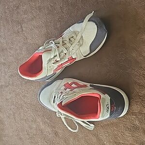 Asics suede, leather sneakers,  red-white- blue